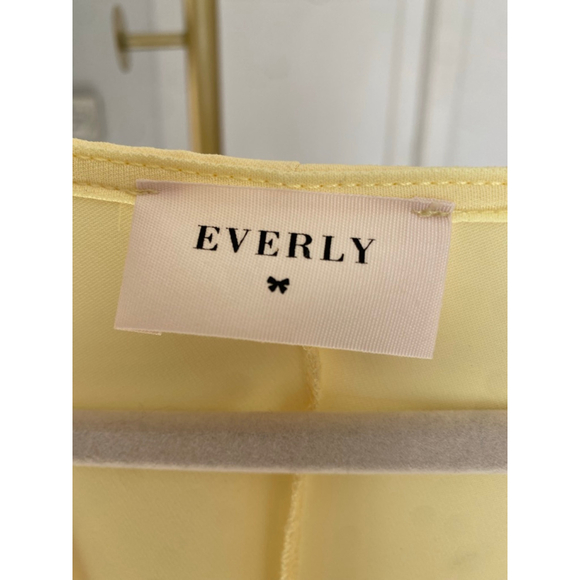 Everly Yellow Cold Shoulder Mini Dress Romantic Castlecore Brunch Coquette Luxe - Picture 5 of 7